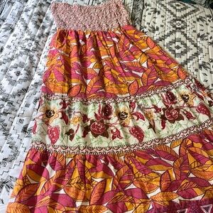 Speed Control New York Strapless Sundress MaxiSkirt Size L